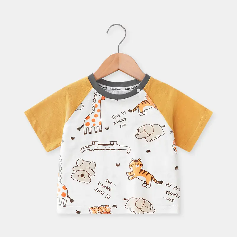 Baby T-shirt for Boys Cartoon Elephant Summer Wear - Image 4