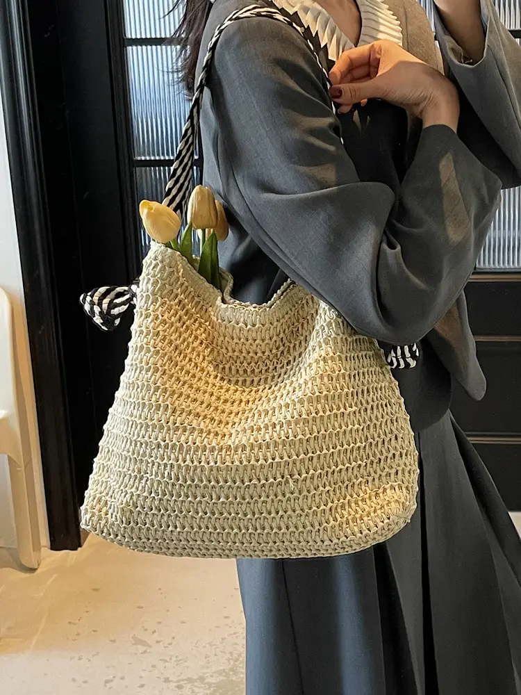 Women Straw Shoulder Bag Large Capacity 2025 New - Image 5