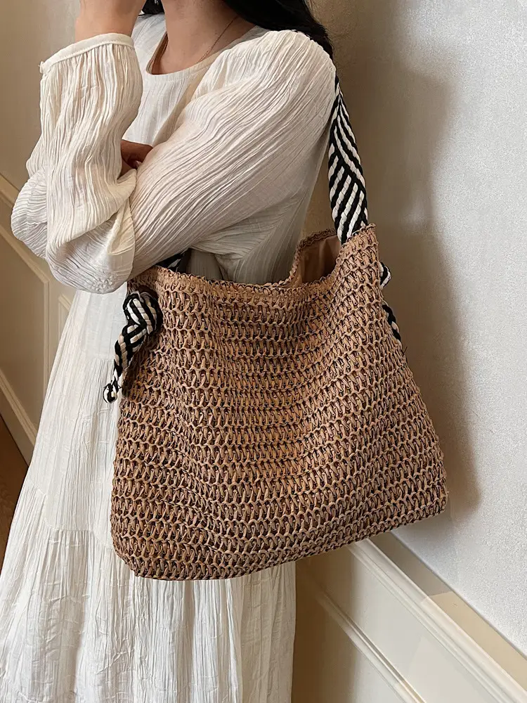 Women Straw Shoulder Bag Large Capacity 2025 New - Image 6