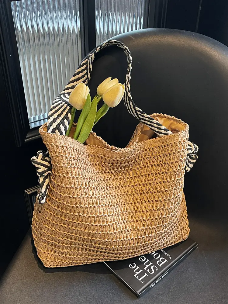 Women Straw Shoulder Bag Large Capacity 2025 New - Image 7