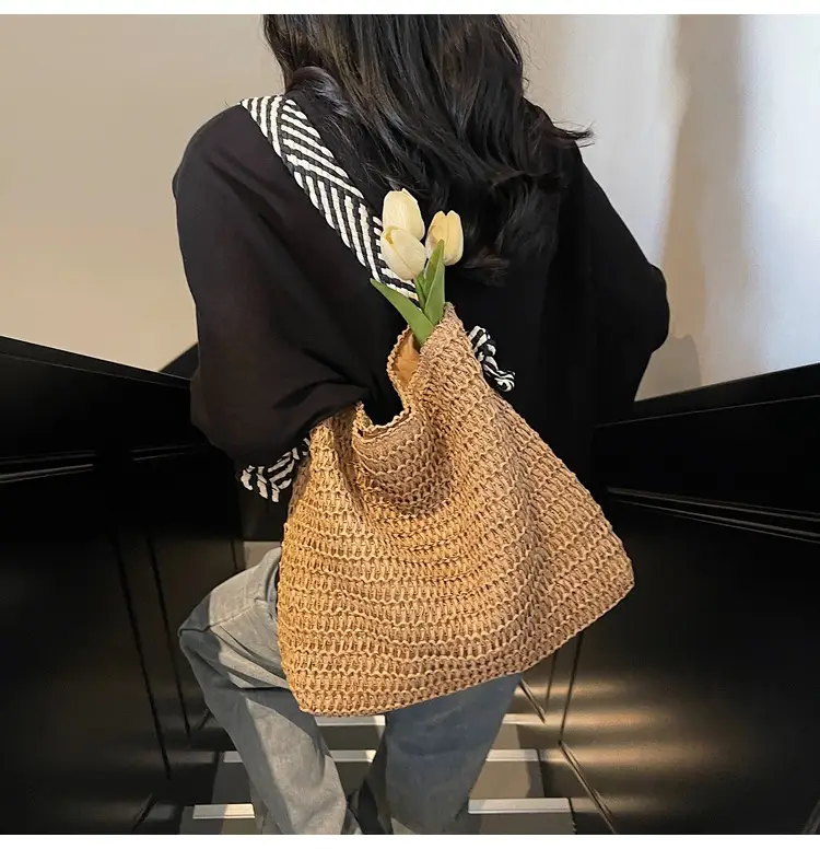 Women Straw Shoulder Bag Large Capacity 2025 New — feature 10