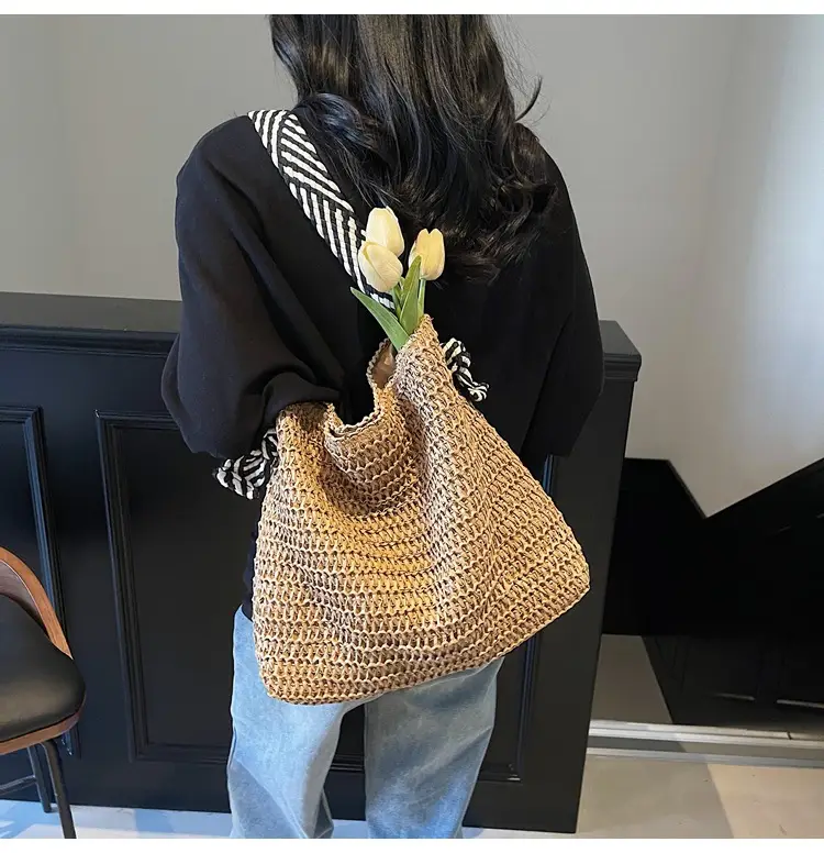 Women Straw Shoulder Bag Large Capacity 2025 New — feature 11