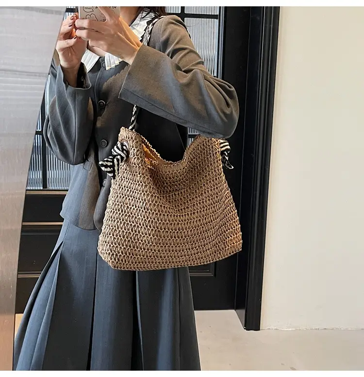 Women Straw Shoulder Bag Large Capacity 2025 New — feature 12