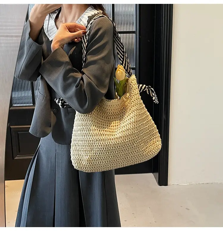 Women Straw Shoulder Bag Large Capacity 2025 New — feature 15