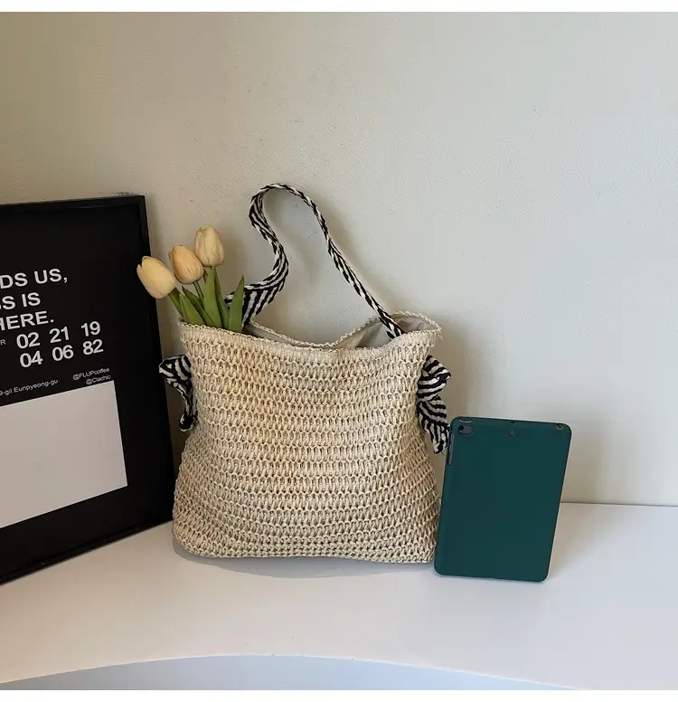 Women Straw Shoulder Bag Large Capacity 2025 New — feature 3