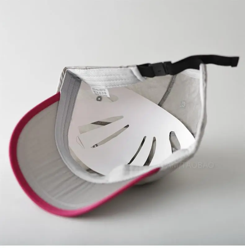 Light Gray Baseball Cap with Pink Trim for Men Women — feature 11