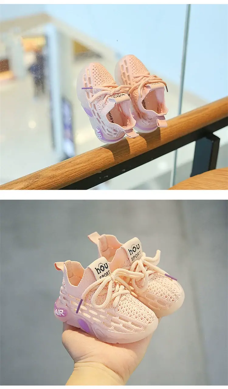 Spring Baby Shoes Boys Girls Mesh Knitted Coats — feature 10