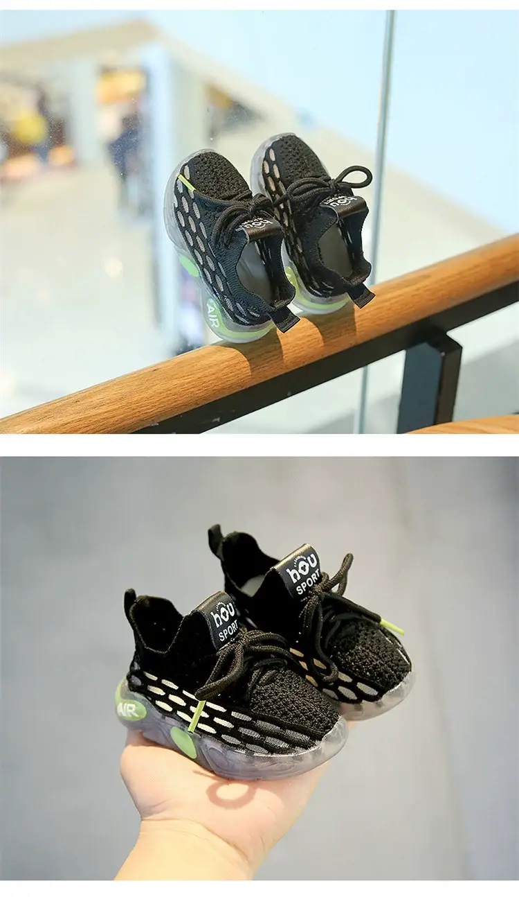 Spring Baby Shoes Boys Girls Mesh Knitted Coats — feature 12