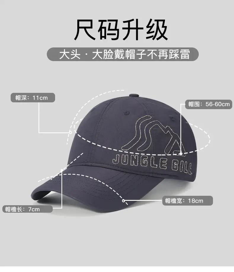 Jungle Bill Waterproof Baseball Cap with Gold Line — feature 5