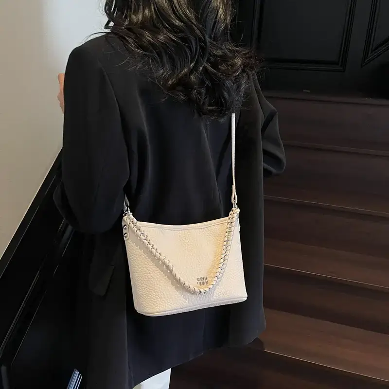 Women's Chain Crossbody Bag Beige 2025 Trendy - Image 10