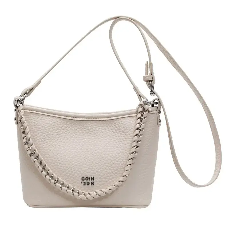Women's Chain Crossbody Bag Beige 2025 Trendy - Image 11