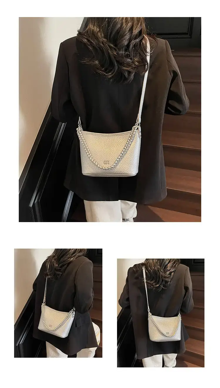 Women's Chain Crossbody Bag Beige 2025 Trendy — feature 11