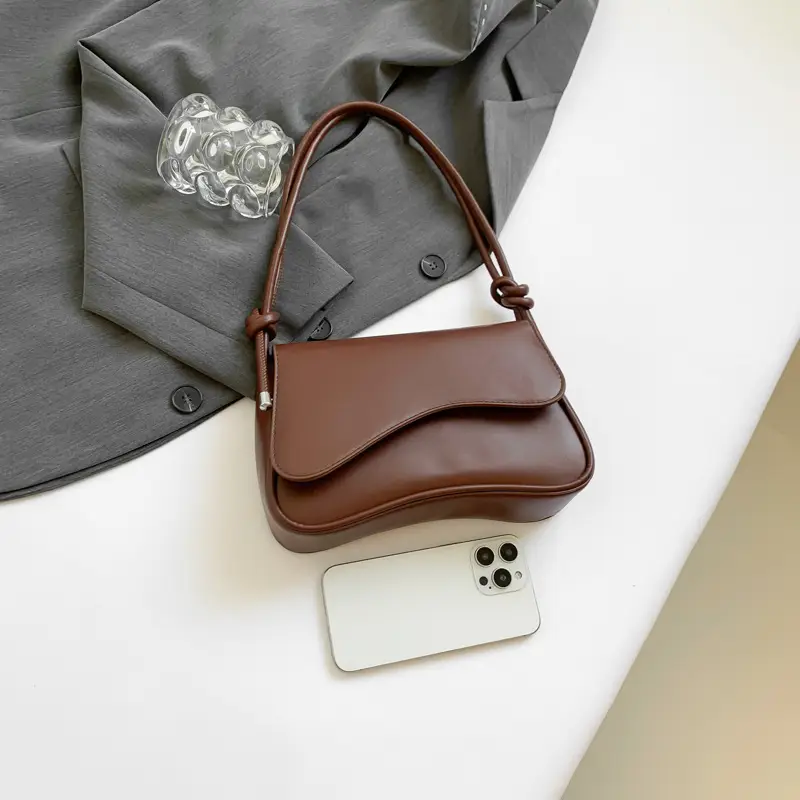 Black Square Flip Shoulder Bag for Women