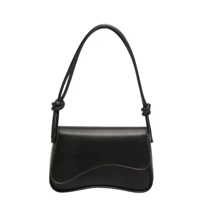Black Square Flip Shoulder Bag for Women