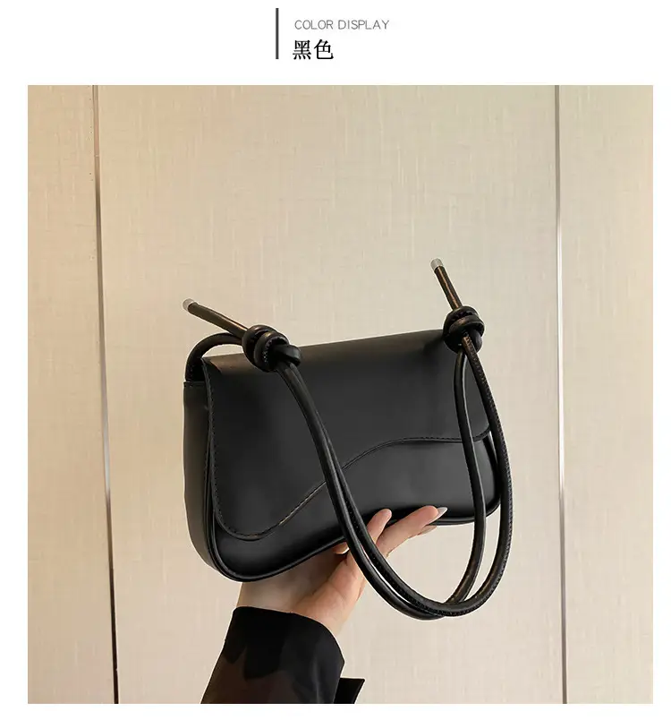 Black Square Flip Shoulder Bag for Women — feature 10
