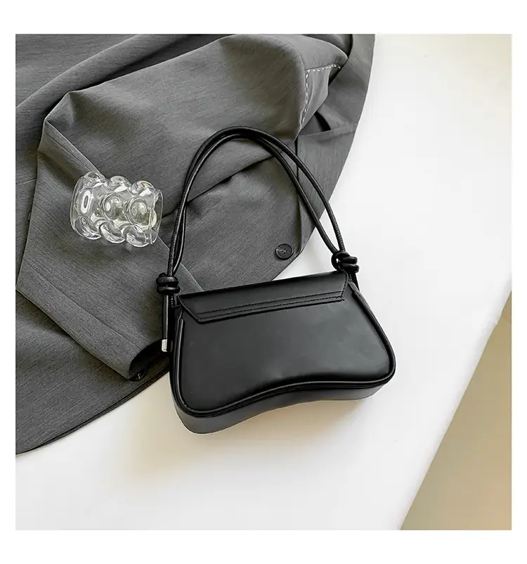 Black Square Flip Shoulder Bag for Women — feature 46
