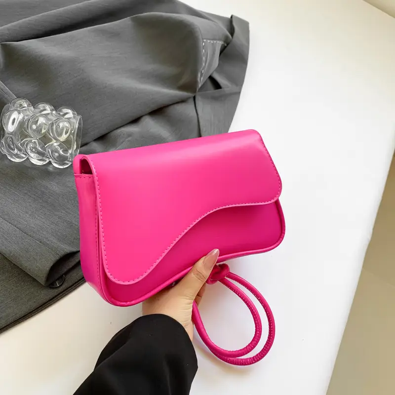 Black Square Flip Shoulder Bag for Women