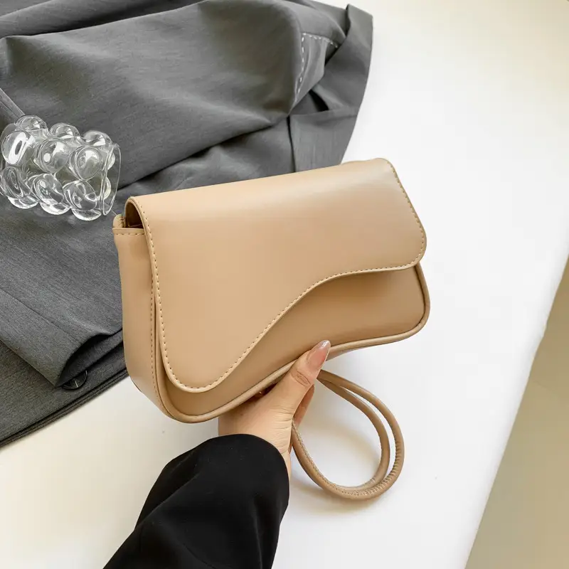 Black Square Flip Shoulder Bag for Women