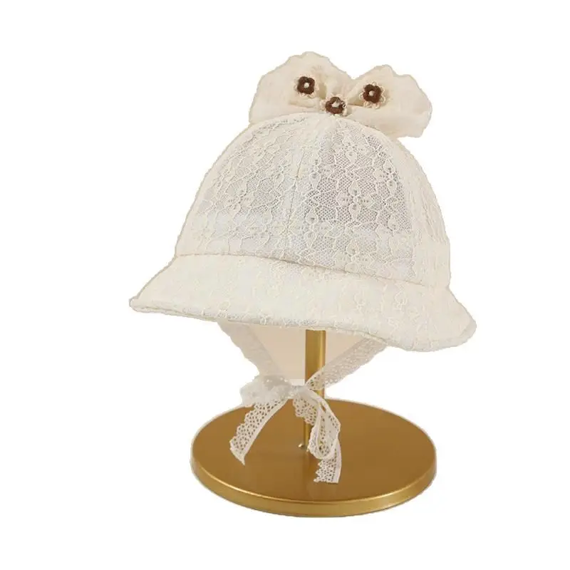 Pink Lace Sunshade Hat for Baby Girls Spring Autumn - Image 8