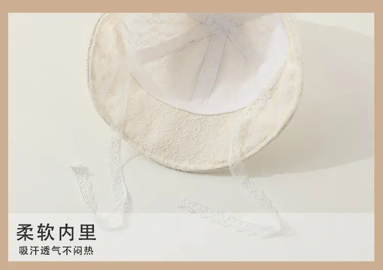 Pink Lace Sunshade Hat for Baby Girls Spring Autumn — feature 10