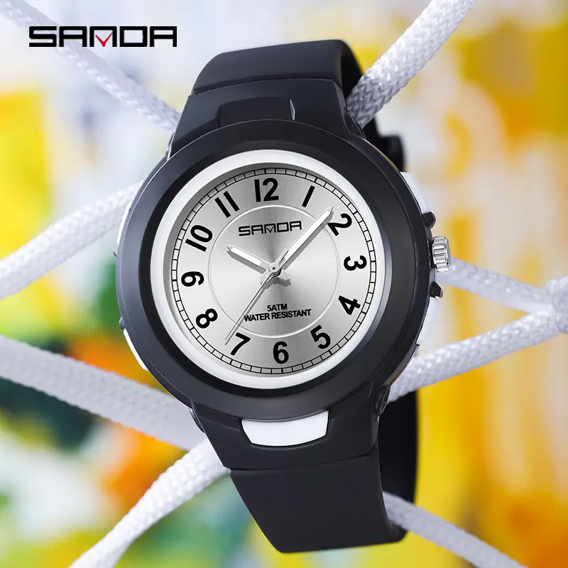 Sanda Women's White Quartz Watch with Rose Gold Accents - Image 9