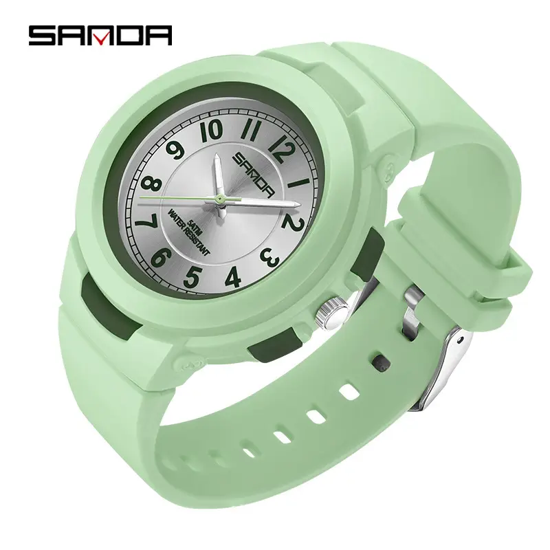 Sanda Women's White Quartz Watch with Rose Gold Accents - Image 4