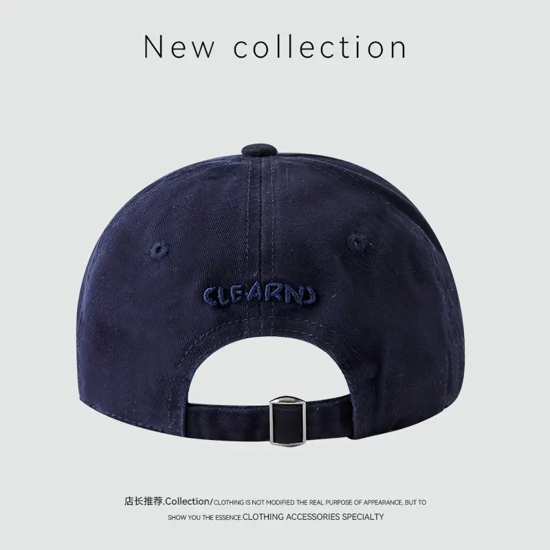 Korean Style Black Baseball Cap with Embroidery — feature 4