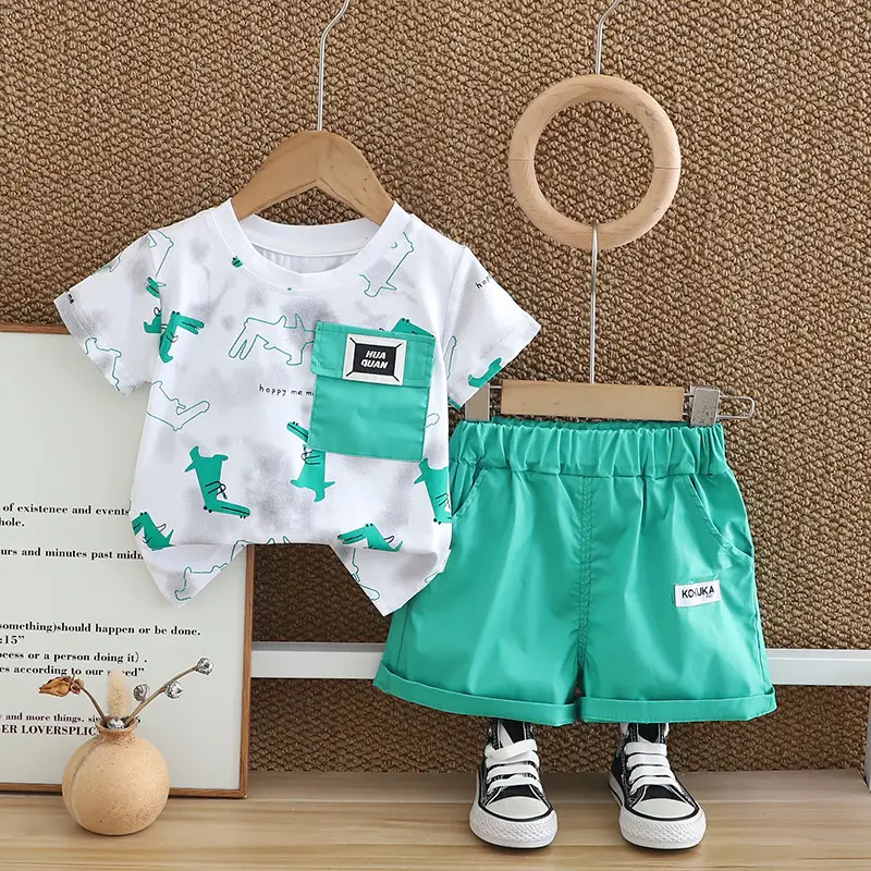 Boys Cartoon Print Shorts Suit 1-5Yr Summer 2025 - Image 2