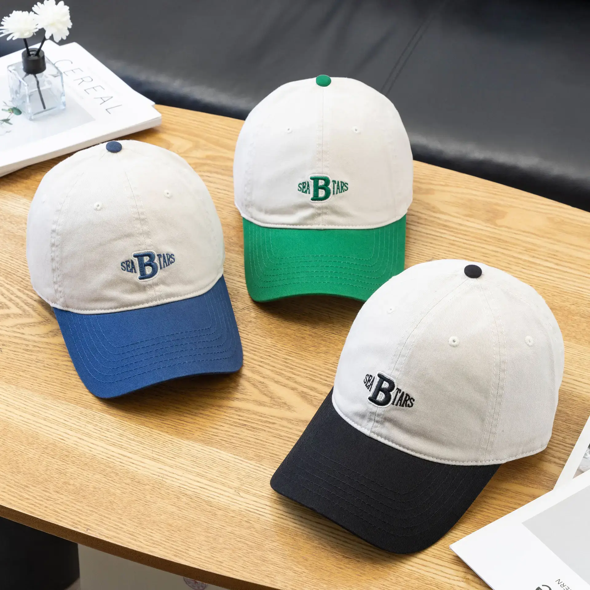 Women Pink Baseball Cap with "B" Embroidery - Image 5