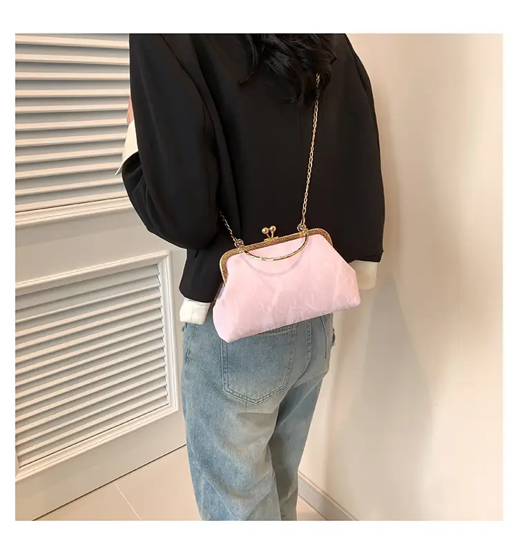Pink Lace Shoulder Bag for Women Spring New — feature 15