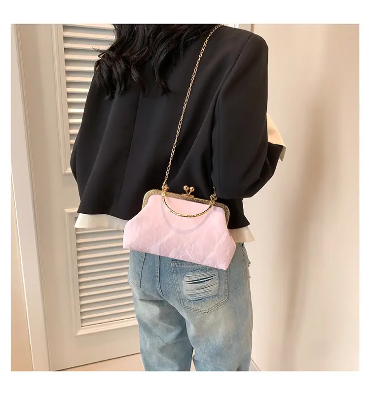 Pink Lace Shoulder Bag for Women Spring New — feature 17