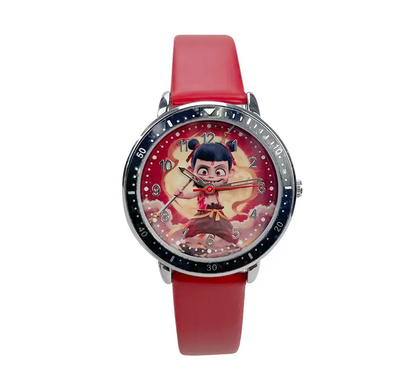 Nezha Cartoon Watch Red Band for Boys Girls — feature 3
