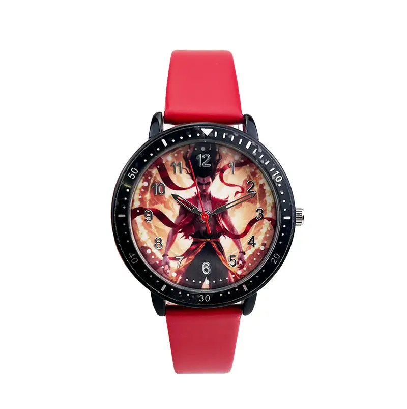 Nezha Cartoon Watch Red Band for Boys Girls — feature 9