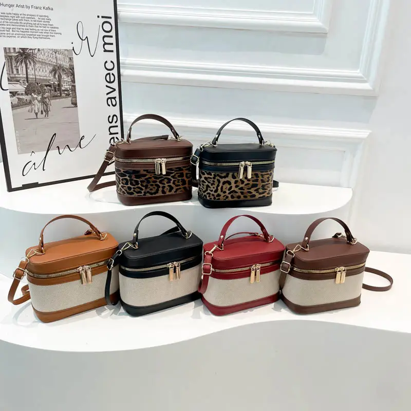 Korean Style Linen Patchwork Bucket Bag 2025 - Image 10
