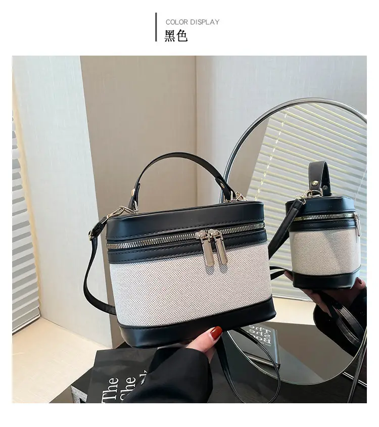 Korean Style Linen Patchwork Bucket Bag 2025 — feature 14