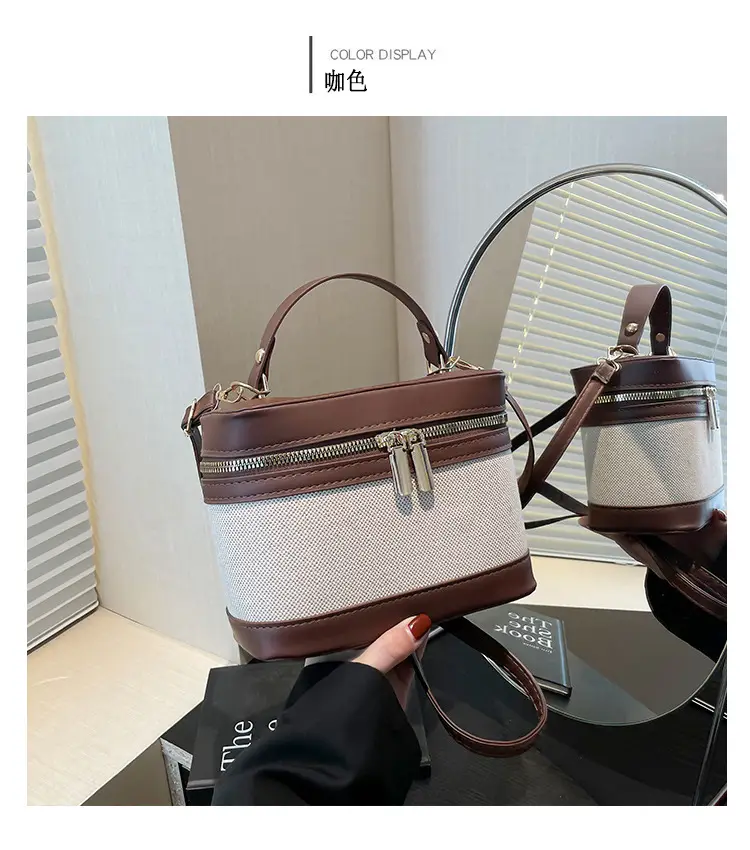 Korean Style Linen Patchwork Bucket Bag 2025 — feature 15