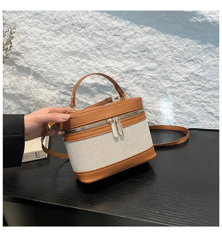 Korean Style Linen Patchwork Bucket Bag 2025 — feature 18