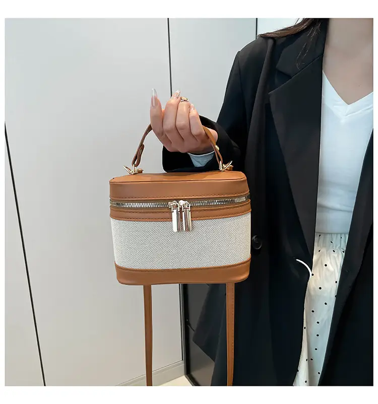 Korean Style Linen Patchwork Bucket Bag 2025 — feature 19