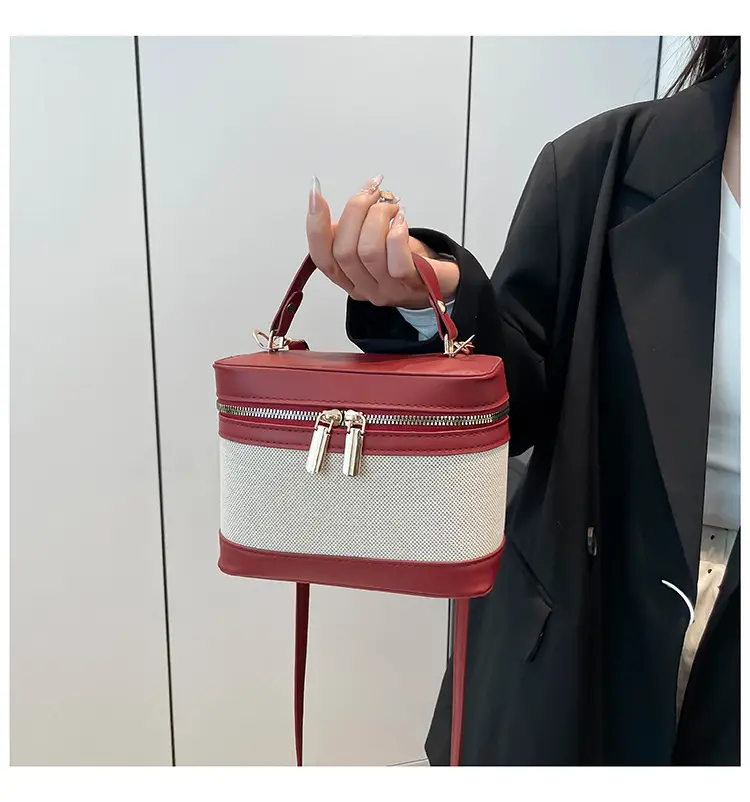 Korean Style Linen Patchwork Bucket Bag 2025 — feature 23