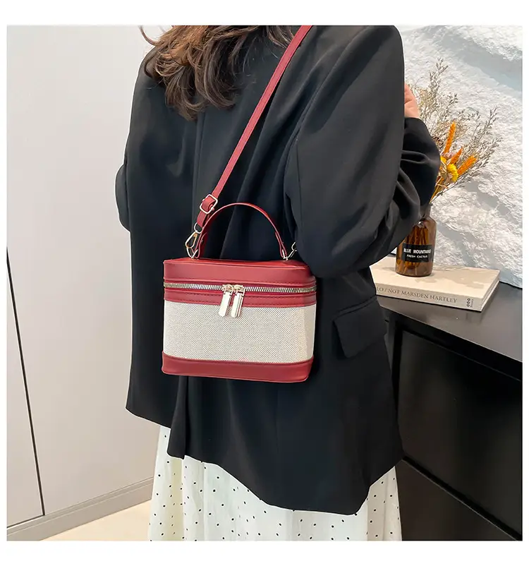 Korean Style Linen Patchwork Bucket Bag 2025 — feature 25