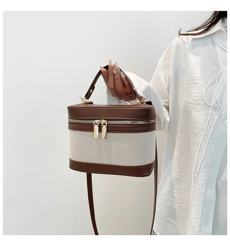 Korean Style Linen Patchwork Bucket Bag 2025 — feature 33