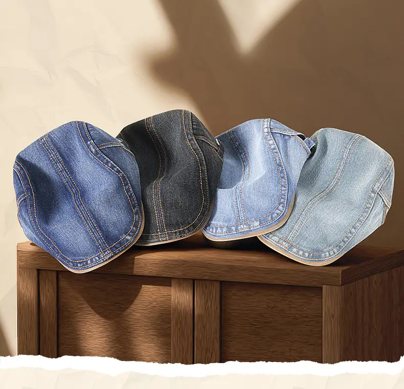French Style Denim Forward Hats for Men Women — feature 13