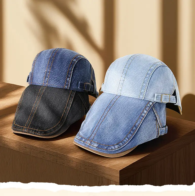 French Style Denim Forward Hats for Men Women — feature 33
