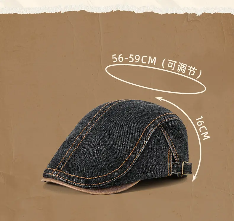 French Style Denim Forward Hats for Men Women — feature 35