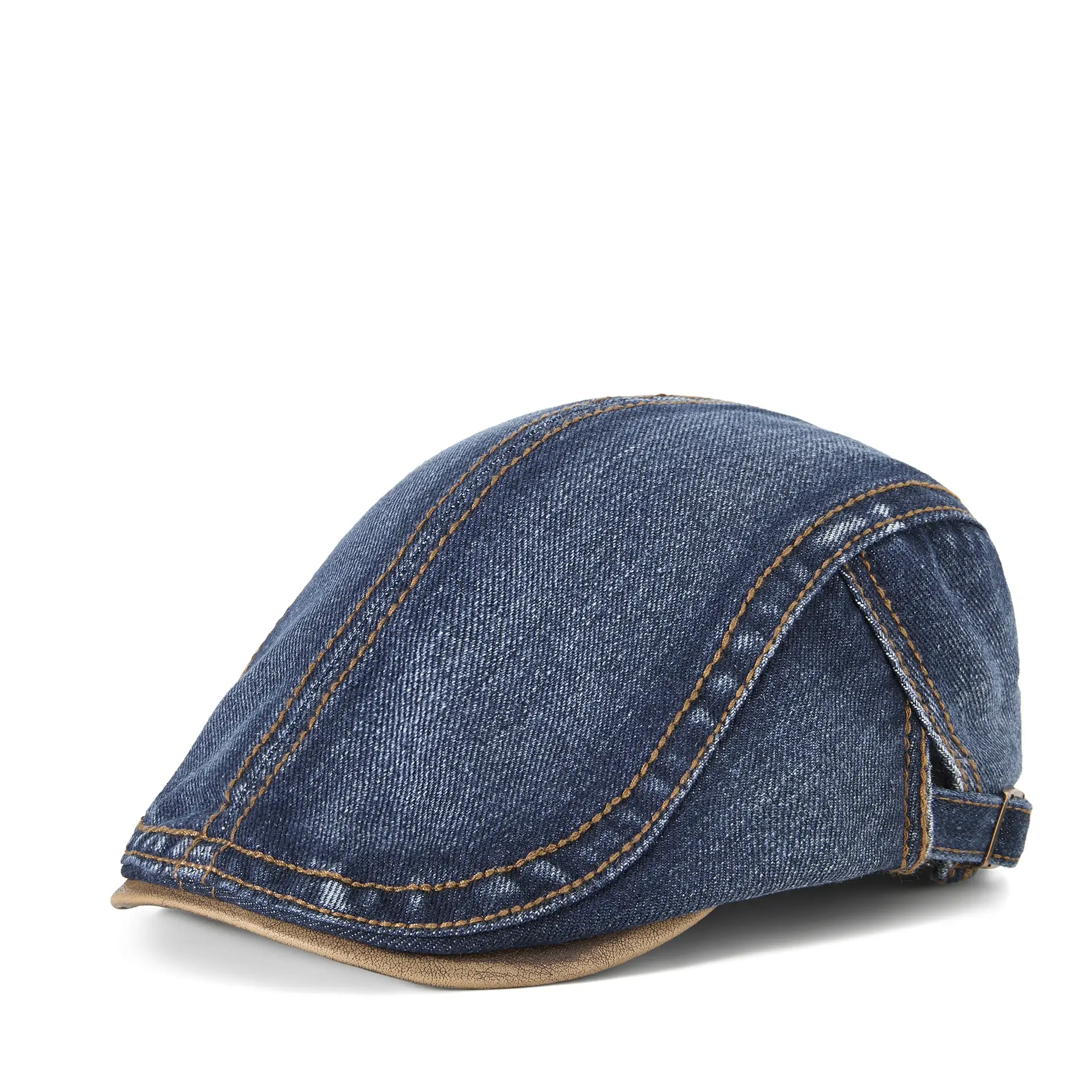 French Style Denim Forward Hats for Men Women - Image 2