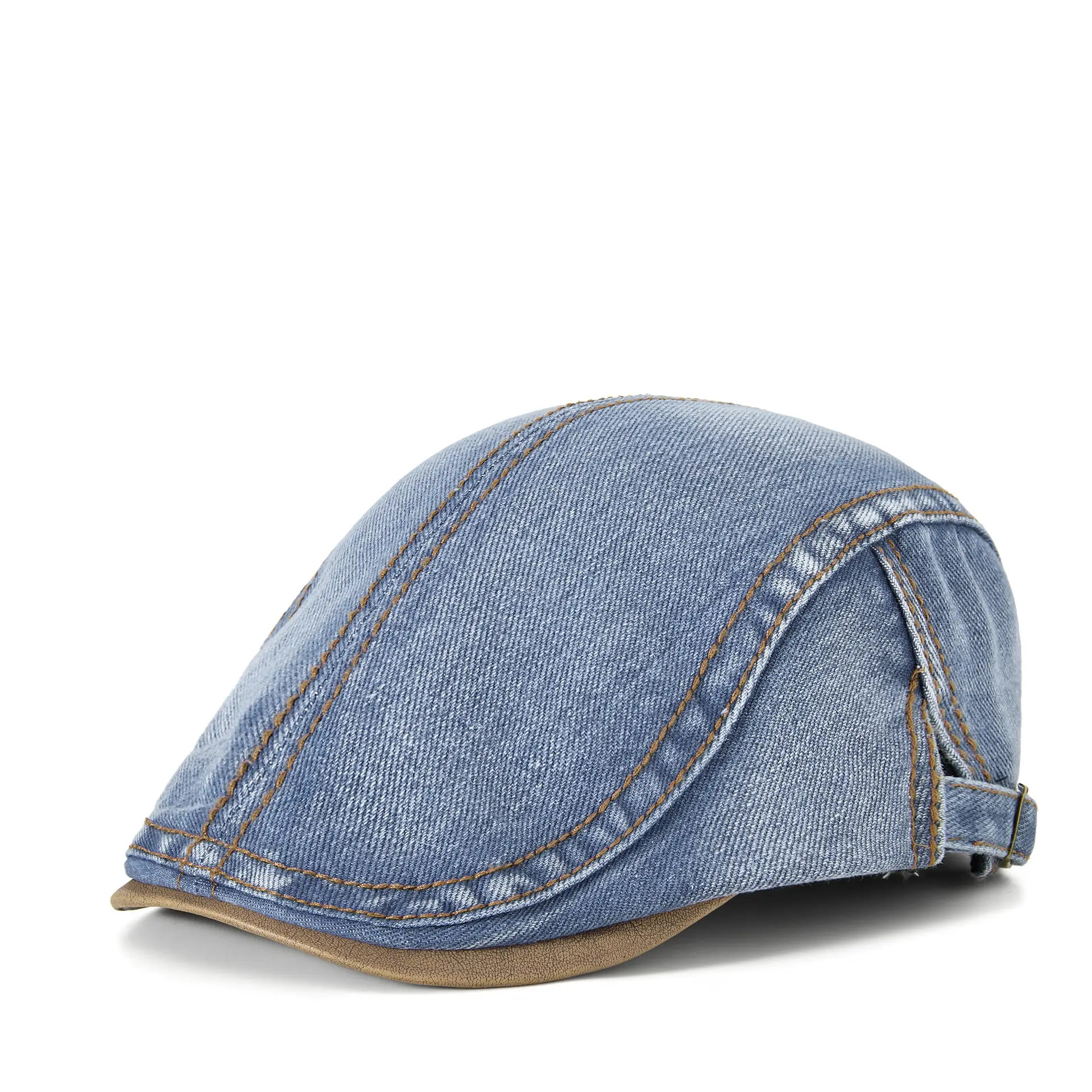 French Style Denim Forward Hats for Men Women - Image 4