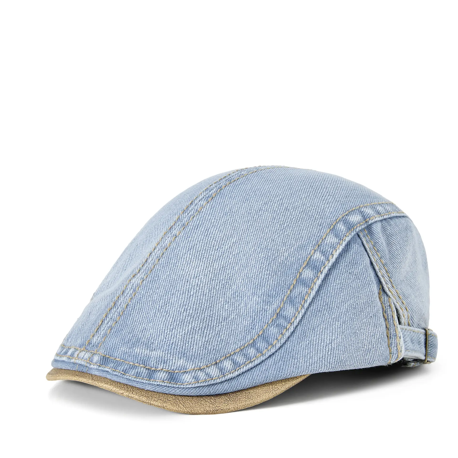 French Style Denim Forward Hats for Men Women - Image 5