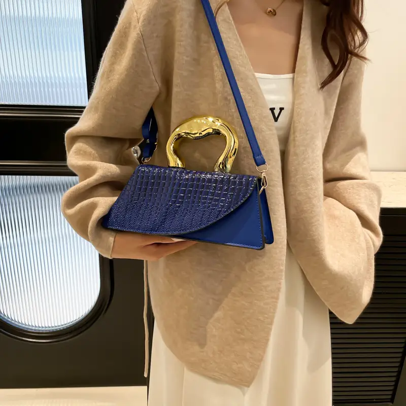 Irregular Croc Leather Shoulder Bag Women 2025 - Image 10