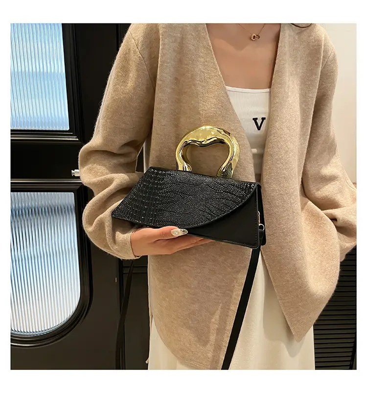Irregular Croc Leather Shoulder Bag Women 2025 — feature 17