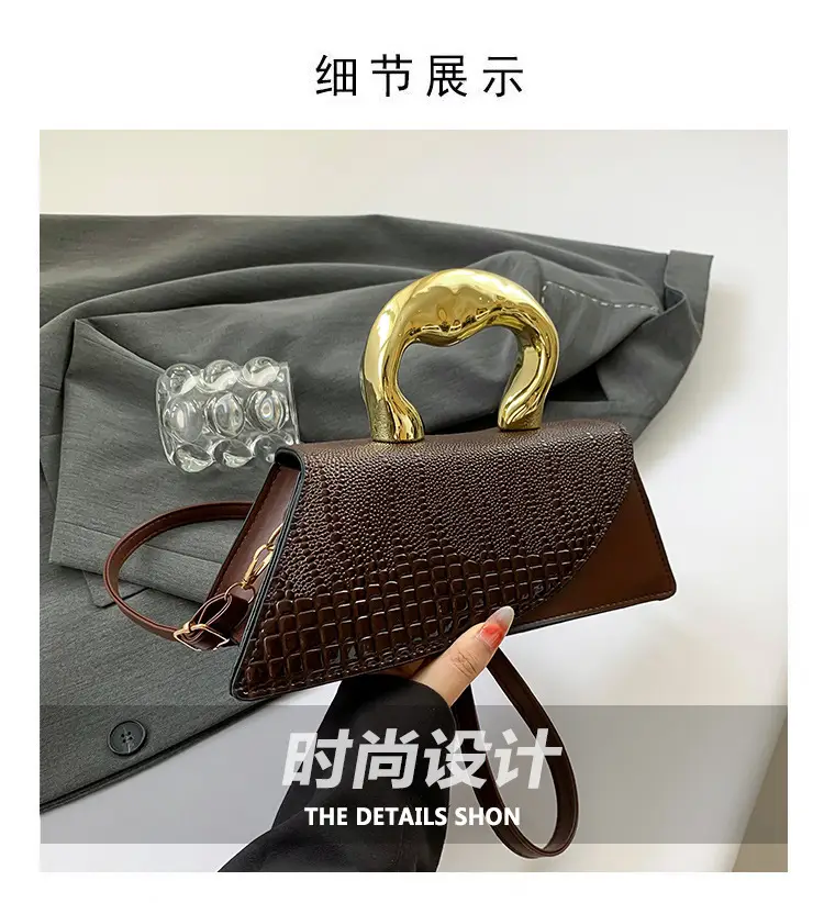 Irregular Croc Leather Shoulder Bag Women 2025 — feature 3